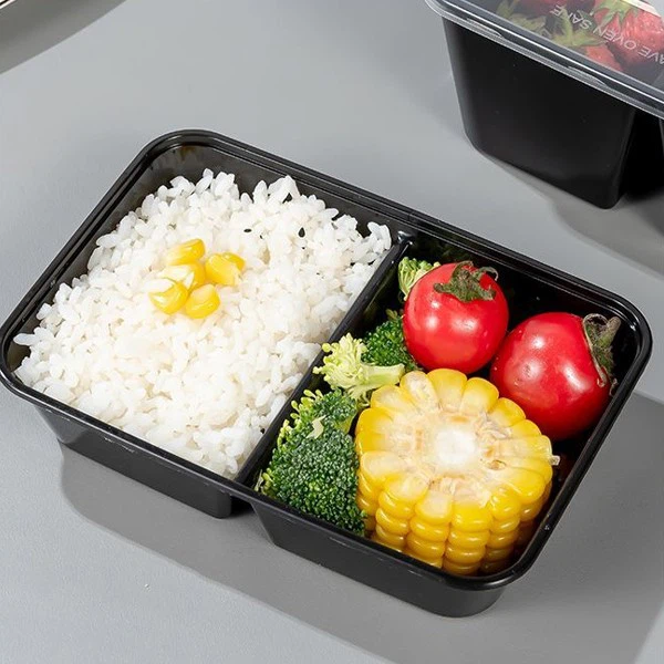 Divided Fast Food Box Business Takeaway Transparent