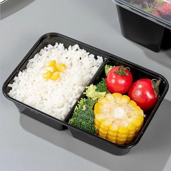 Divided Fast Food Box Business Takeaway Transparent