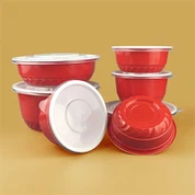 Boîtes à lunch en plastique jetables circulaires personnalisées en gros